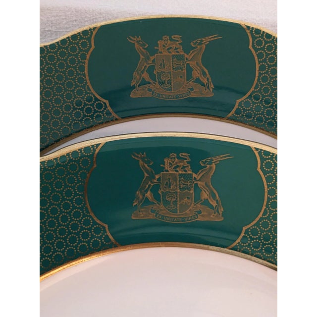 1940s Spode Plates and Compote With South Africa Old Coat of Arms 7