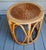 Mid-Century Modern Mid Century Round Drum Bamboo Wicker Top Accent Table For Sale - Image 3 of 9