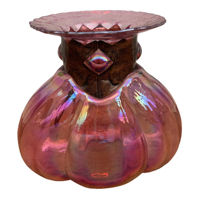 Vintage Pink Glass Vase Chairish