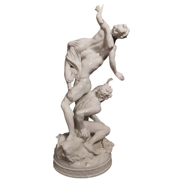 19th Century Italian Porcelain Rape Of Sabine Figurine For Sale