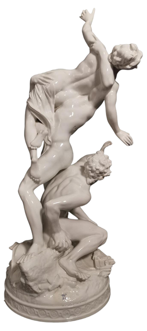 19th Century Italian Porcelain Rape Of Sabine Figurine