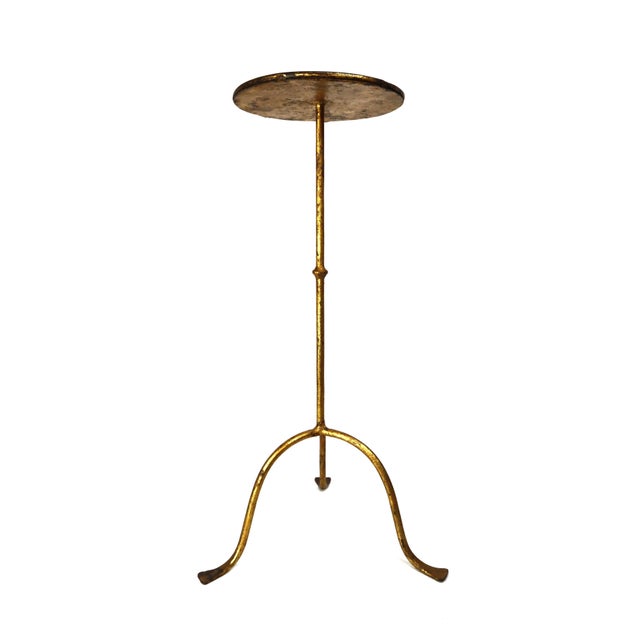 Vintage Gold Metal Martini Table, 1950s For Sale - Image 9 of 13
