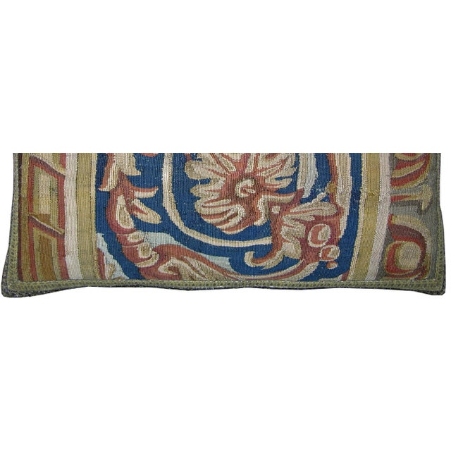 17th Century Antique Brussels Tapestry Pillow