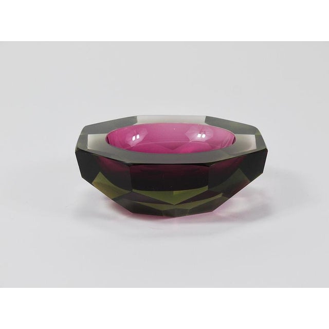 Flavio Poli Caviar Murano Glass Diamond Bowl from Seguso, 1960s For Sale - Image 4 of 16