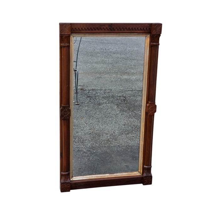 19th Century American Victorian Walnut Mirror. For Sale - Image 15 of 17