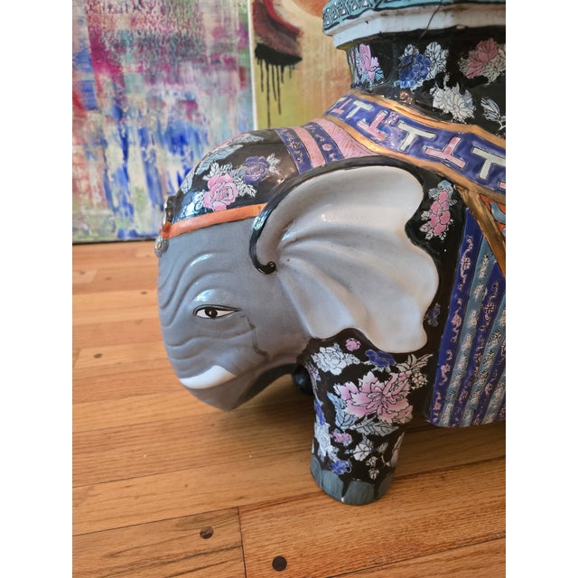 1950s Mid Century Modern Hollywood Glamour Chinese Elephant For Sale - Image 5 of 11
