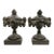 Ethan Allen Style Sculptural Urn Like Pair, Bronze Color & Heavy - Bookends, Doorstops, Mantel Pieces, Grandmillennial, Cottagecore & European Decor For Sale
