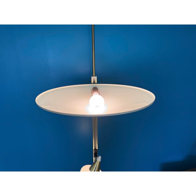 Metal Rare 1950’s Lightolier Lytespan Tension Pole Lamp Designed by Gerald Thurston For Sale - Image 7 of 12
