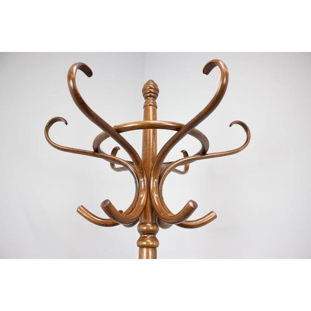 Wood Vintage Bentwood Coat Rack by Michael Thonet for Thonet, Czechoslovakia, 1970s For Sale - Image 7 of 11