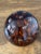 1960s Oversized Amber Controlled Bubble Paperweight For Sale - Image 10 of 12