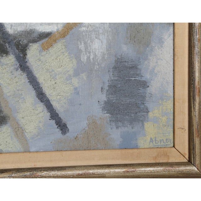 An original oil painting by Egyptian Born French Artist, Raymond Abner (1919 - 1999) entitled "Espace en Gris". Abner...