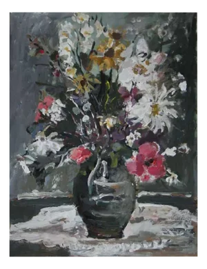 Magdalena Spasowicz, Flowers, Acrylic on Cardboard, 2010