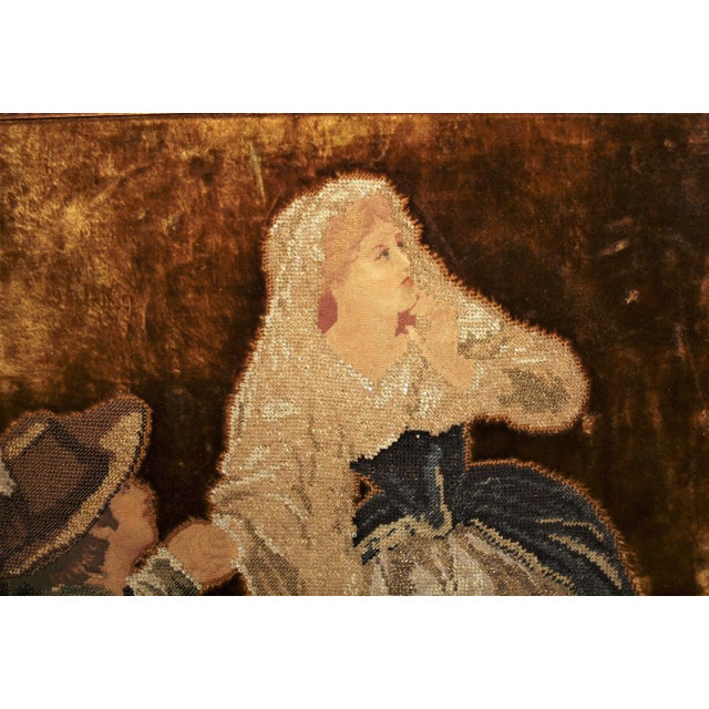Antique Framed Spanish Beaded Embroidery With Petite Point For Sale In San Francisco - Image 6 of 9