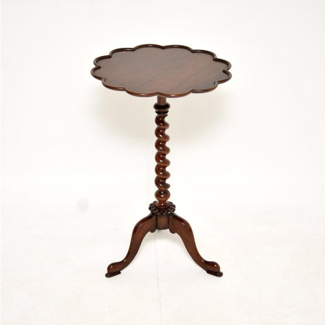 A stunning antique William IV barley twist occasional side table. This was made in England, it dates from around the...