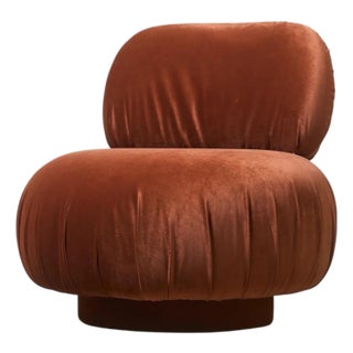 1970’s Burnt Orange Lounge Chair For Sale