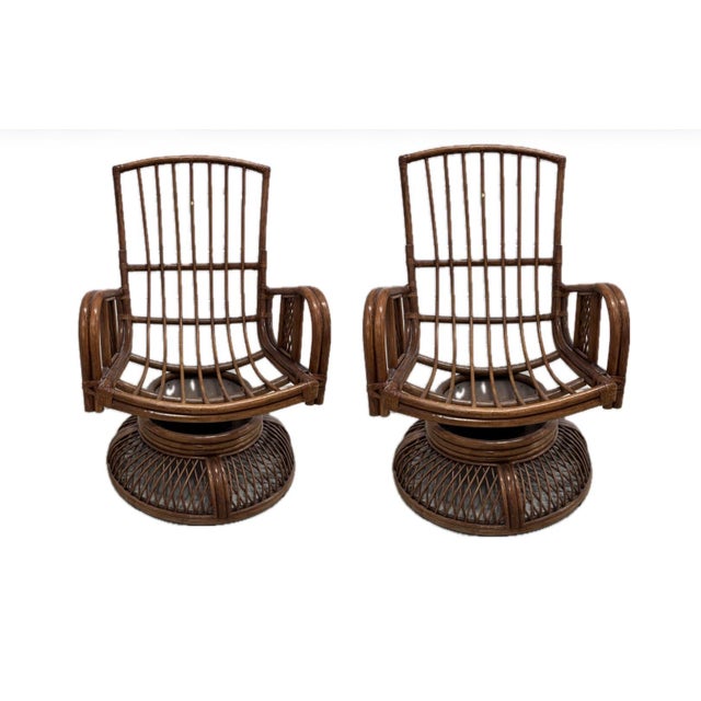 Quality refurbished rattan and stick reed chairs for with classic Italian design. These chairs are well made with quality...