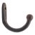 Vintage Single Arm Black Cast Iron Wall Hook For Sale