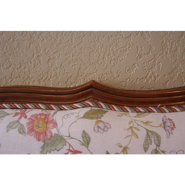 Vintage French Louis XV Style Carved Walnut Bedframe For Sale - Image 4 of 11