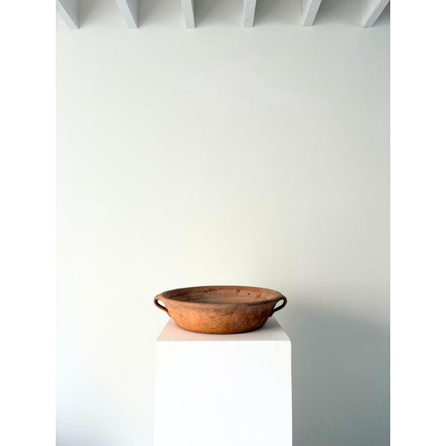 Rustic Terracotta Centre Piece Dish with Twin Handles, Greece, 1980s For Sale - Image 3 of 6