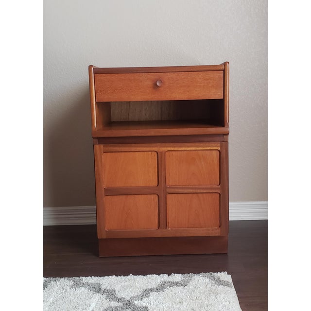 MidCentury Modern Nathan Furniture Teak Bedside Table Chairish