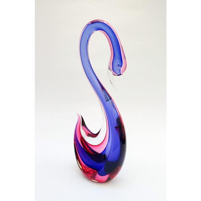 After Flavio Poli, Swan Sculpture, 1970s, Murano Glass For Sale - Image 10 of 12