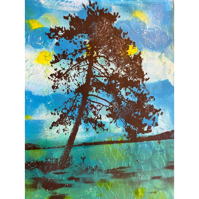 This is a one-of-a-kind print (monoprint) combining various medium. I have transferred my own photo taken of a threatened...
