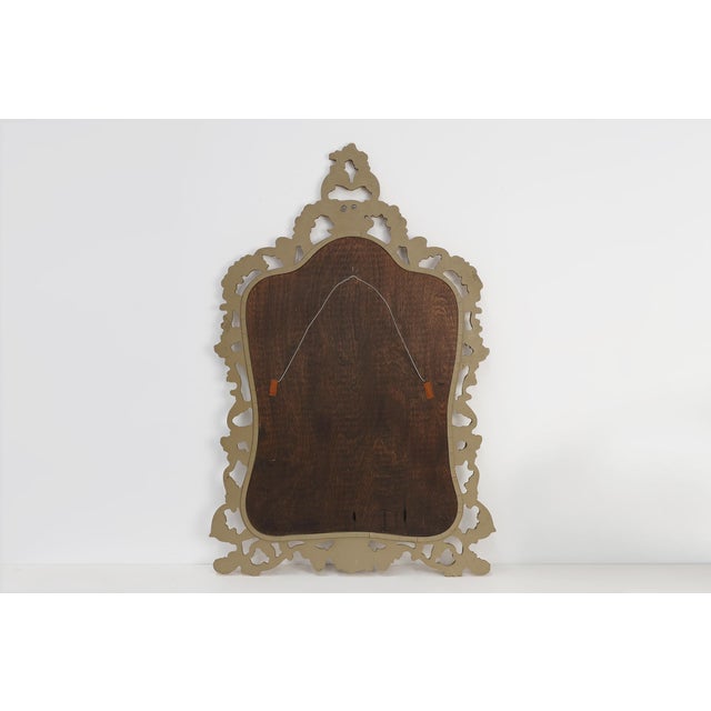 20th Century Florentine Gilt Mirror with Openwork Acanthus Scrolls, Italy, 1950s For Sale - Image 10 of 12