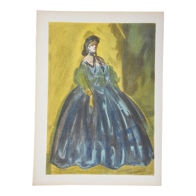 Vintage Mid 20th C. Lithograph From Verve by Constantin Guys For Sale