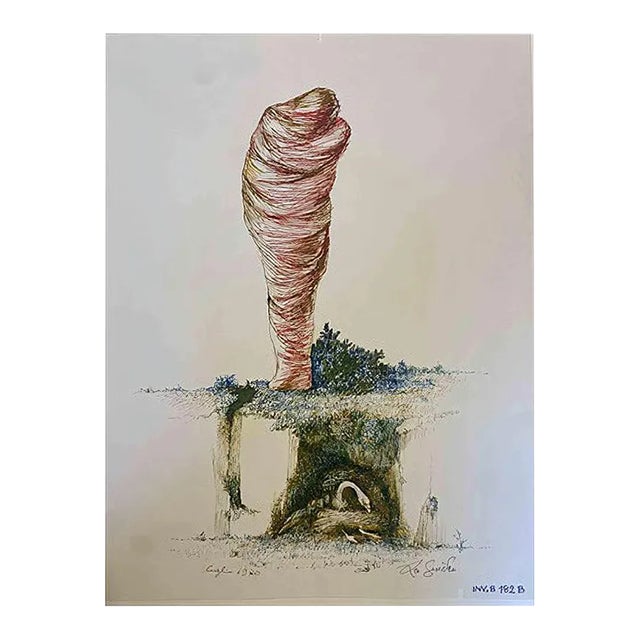 Leo Guide, Mummified Man, Drawing, 1970 For Sale