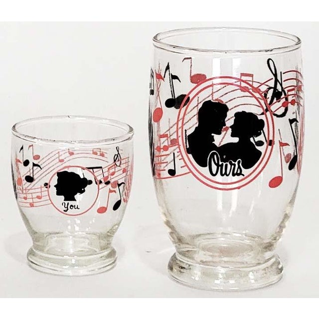 Set of 8 vintage, highly collectable, Mr. Bartender "Ours" glasses from the fifties by Anchor Hocking. Includes 4 taller...