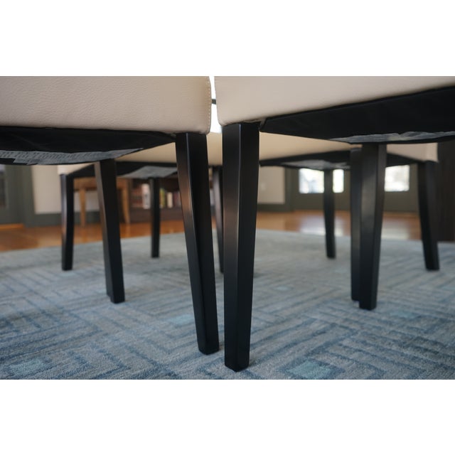 Contemporary Classic Leather Dining Chair For Sale - Image 3 of 6