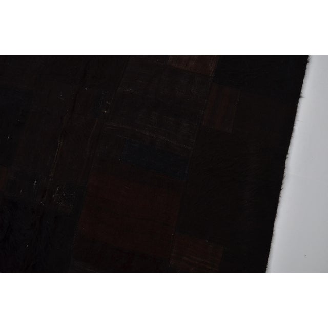 Black Vintage Black Blanket Home Living Rug For Sale - Image 8 of 10