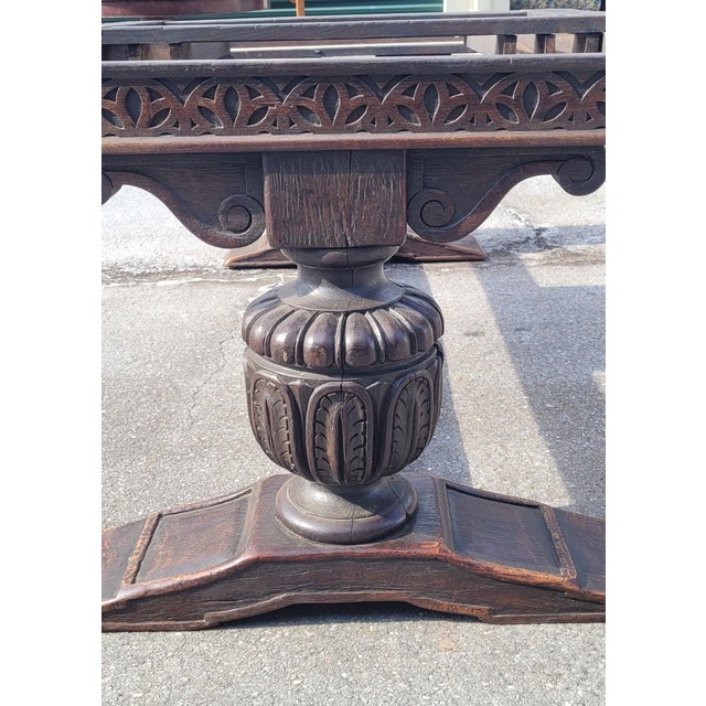 19th Century Jacobean Large Antique Refectory Dining Table For Sale - Image 12 of 17