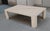 Modernist coffee table by Marizo Cecchi. Travertine.