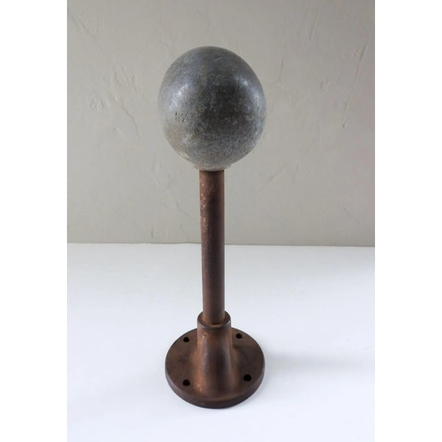Vintage Sculptural Industrial Metal Form on Stand For Sale In Seattle - Image 6 of 8