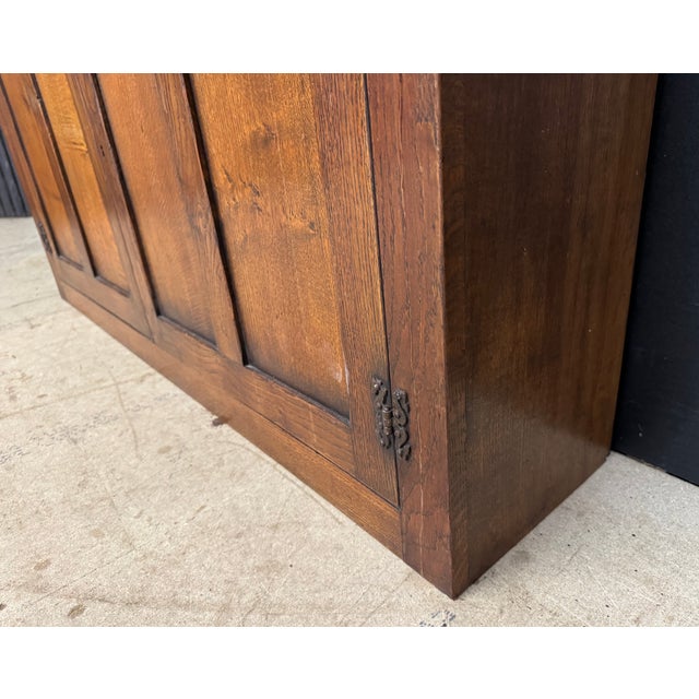 Narrow Oak Hall Cabinet, 1920 For Sale - Image 6 of 10