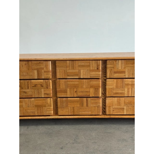 1970s Post Modern Dresser in Oak For Sale - Image 12 of 16