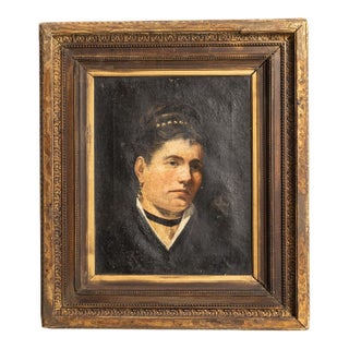 19th Century France Brown Canvas Painting For Sale