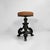 19th Century Style Italian Wood and Brown Leather Table Stool, 1930s For Sale - Image 4 of 18