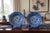 Pair of 18th C. Chinese Export Blue & White Foliate Narrative Bowls For Sale - Image 16 of 16