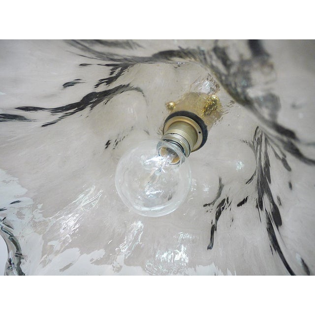 Gold Italian Murano Glass & Brass Ceiling Lamp from Mazzega, 1960s For Sale - Image 8 of 9