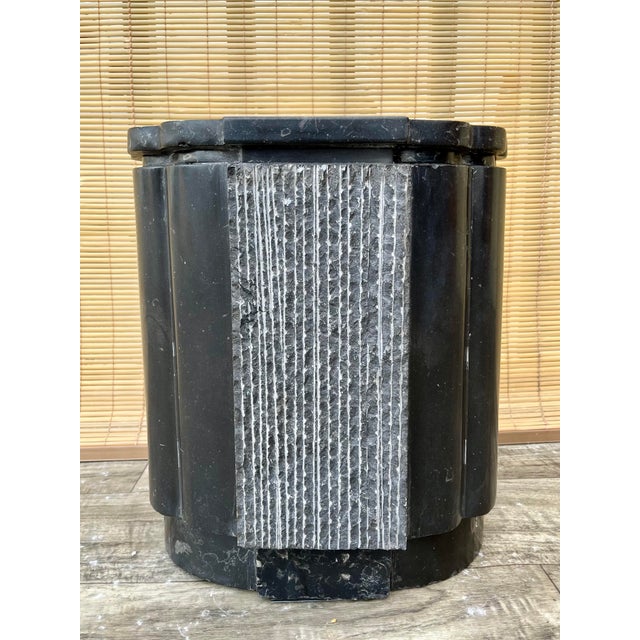 A Pair of Postmodern Marble Pedestals. Circa 1980s For Sale - Image 17 of 18