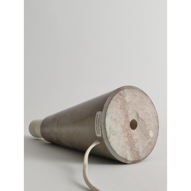 Mid-Century Modern Brown Limestone Table Lamp by Jan Johansson, Sweden, 1970s For Sale - Image 6 of 11