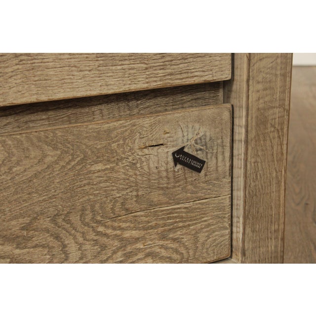 Restoration Hardware Reclaimed Oak Closed Nightstand For Sale - Image 12 of 12