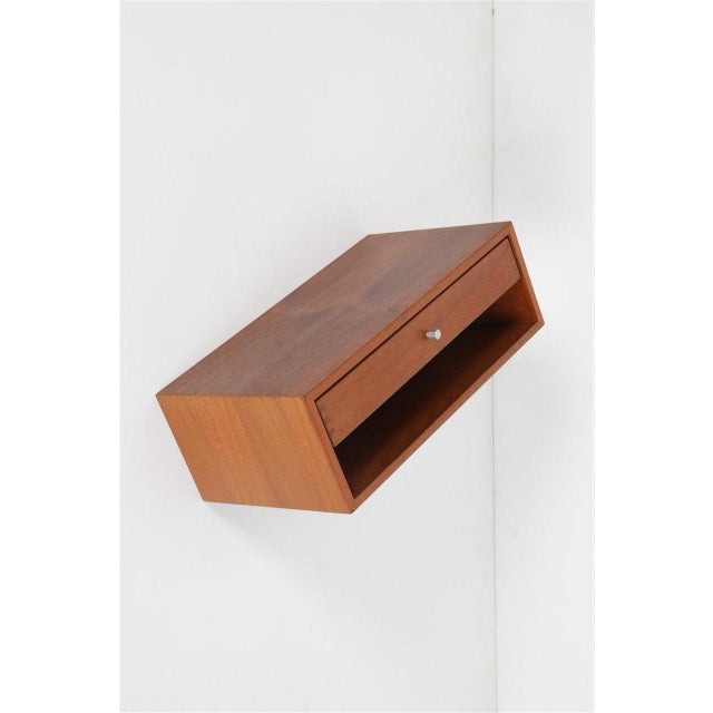 Wall-Mounted Teak Bedside Table 1027 by Kai Kristiansen for Aksel Kjersgaard, 1960s For Sale - Image 6 of 18