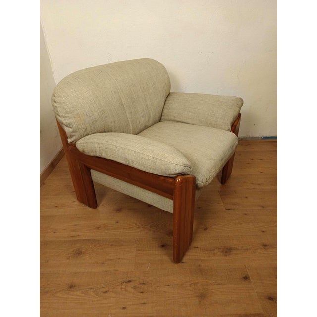 Beige Vintage Sapporo Armchairs by Mario Marenco for Mobilgirgi, 1970s, Set of 2 For Sale - Image 8 of 12