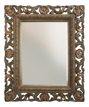 20th Century Baroque Mirror in Resin, Belgium, 1970s