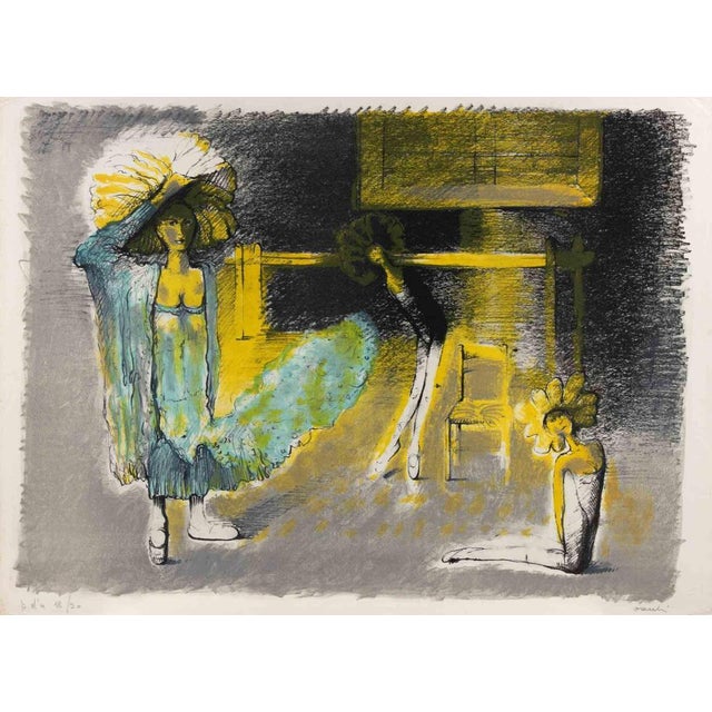 Lithograph on paper realized in 1980s. Hand signed and numbered in pencil. One of 20 Artist's Proofs. Very good condition....