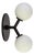 Y Sconce, Modern, 3 Inches Glass Globes, by Research.Lighting, Modern, Minimal For Sale