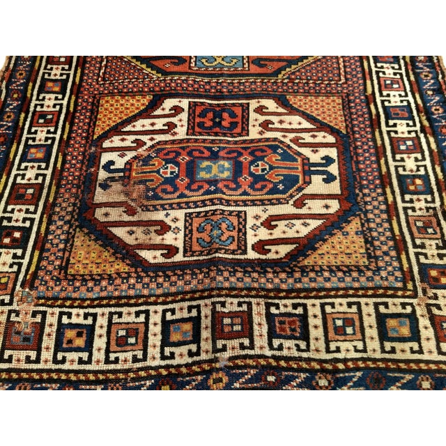 Textile Late 19th Century Karachov Kazak Rug For Sale - Image 7 of 12